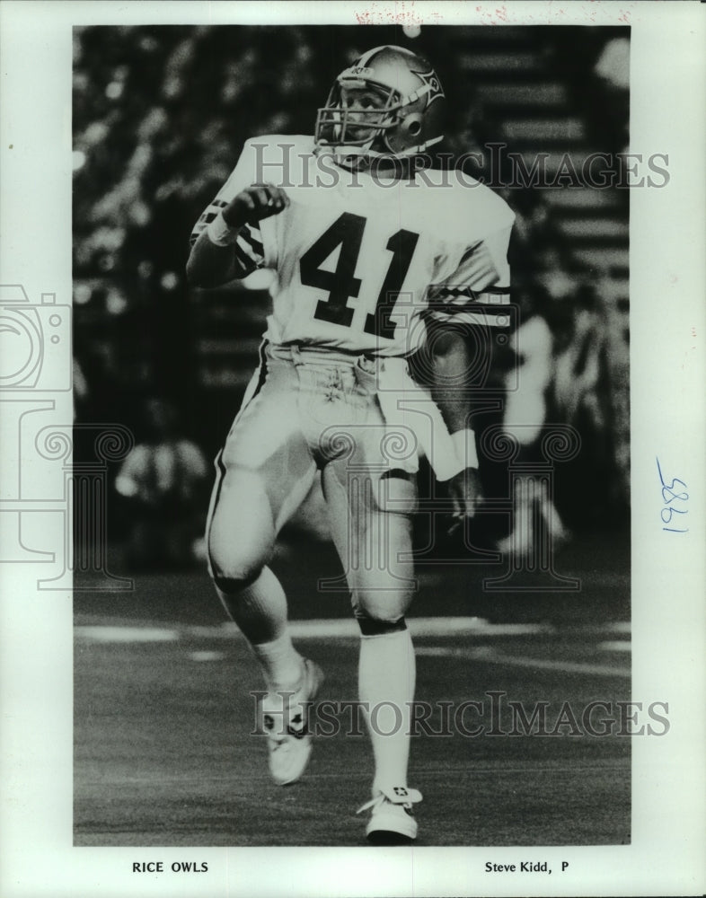 1985 Press Photo Rice University Owls punter Steve Kidd. - hcs09121- Historic Images