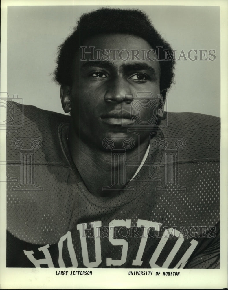 Press Photo University of Houston football Player Larry Jefferson. - hcs09250- Historic Images
