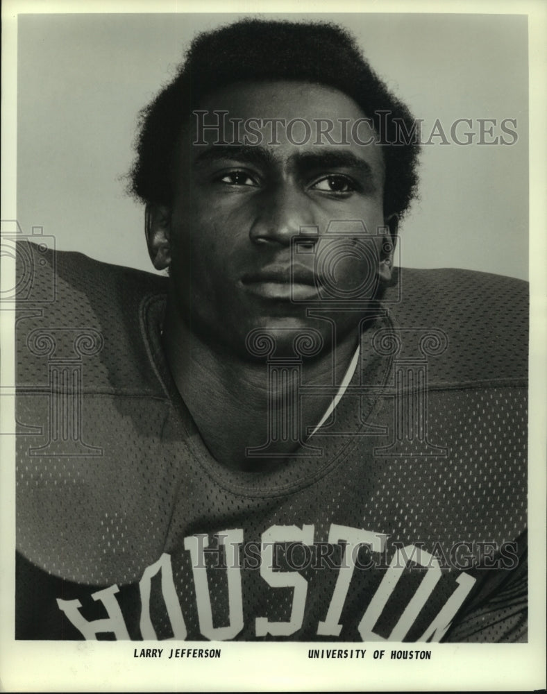 Press Photo University of Houston football Player Larry Jefferson. - hcs09250- Historic Images