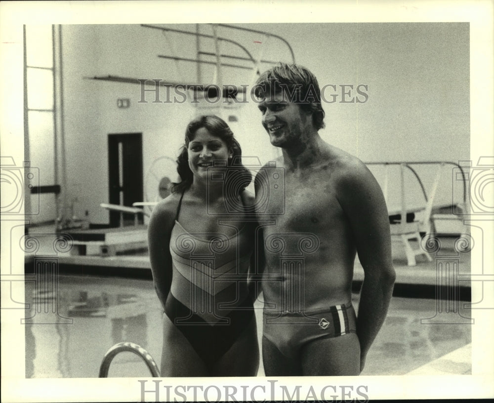 1980 Press Photo UH divers Hill and Parrington to dive in Olympics for Zimbabwe.- Historic Images