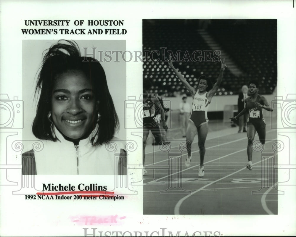 1993 Press Photo University of Houston track star Michele Collins. - hcs09586- Historic Images