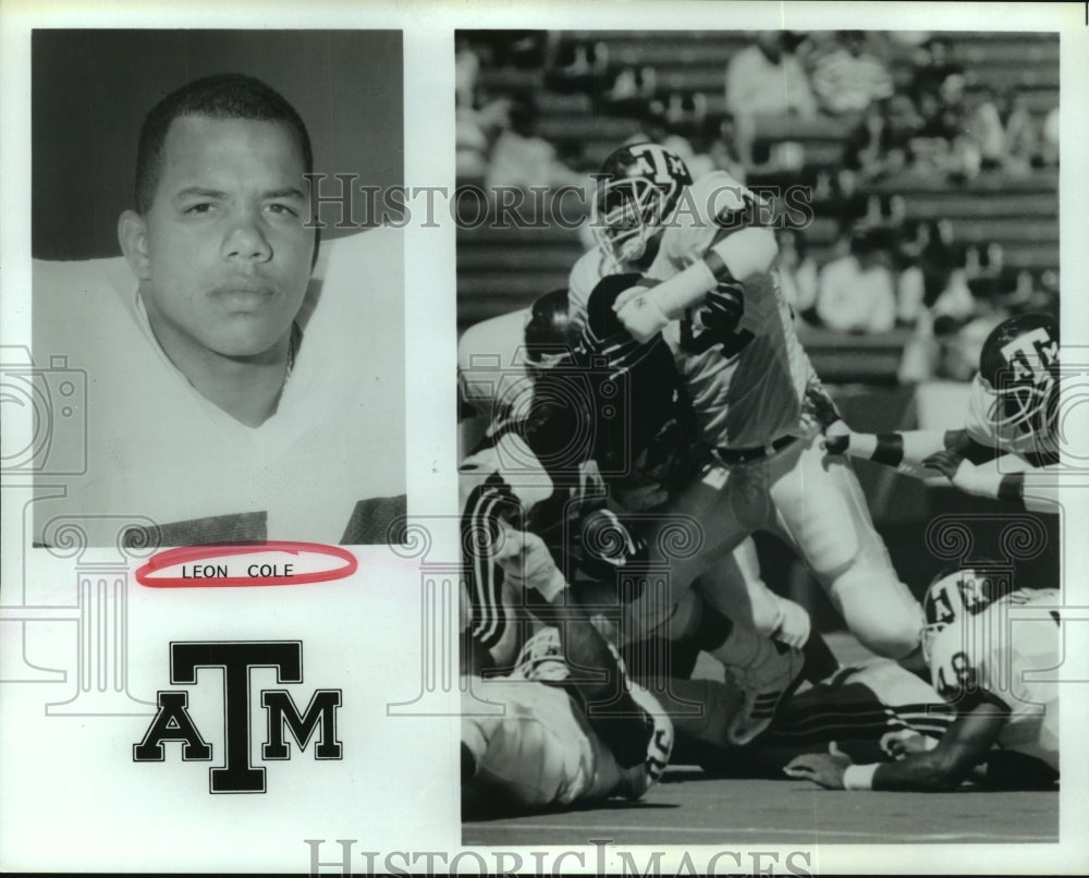 1993 Press Photo Texas A&amp;M University football player Leon Cole. - hcs09591- Historic Images