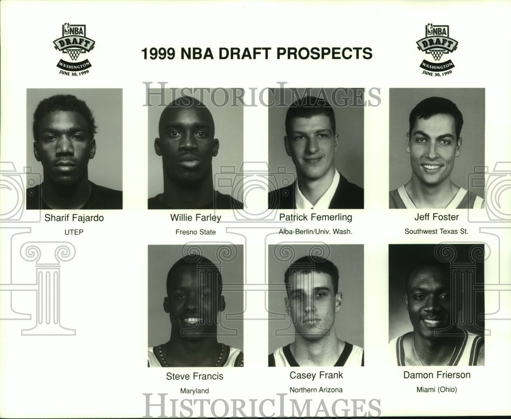 1999 Press Photo Prospects of the upcoming NBA Draft. - hcs09618- Historic Images