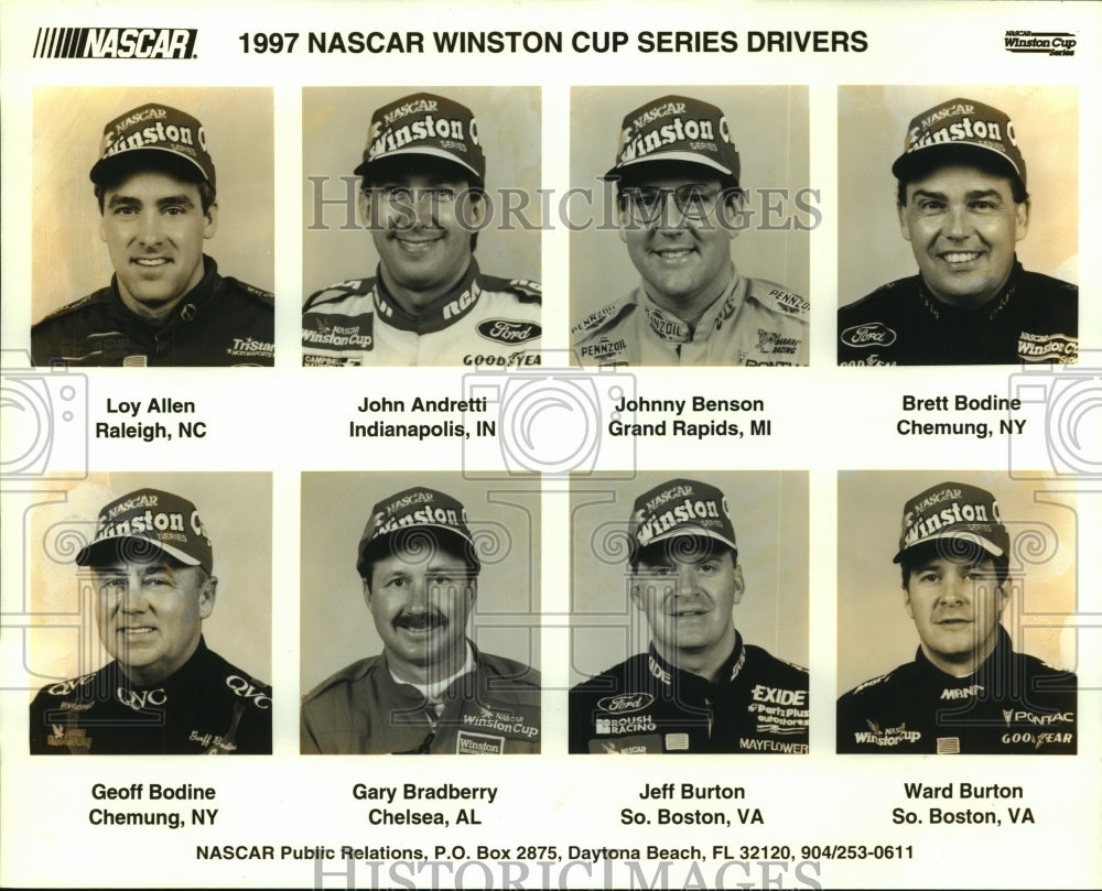 1997 Press Photo NASCAR Winston Cup Series Drivers - hcs09650- Historic Images