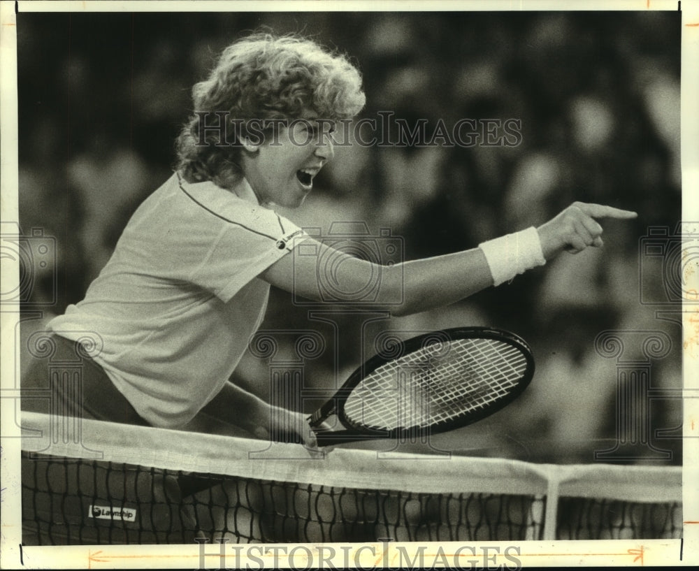 1987 Press Photo Pro tennis player Andrea Jeager making a strong comeback.- Historic Images