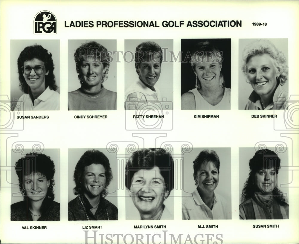 1989 Press Photo Members of the Ladies Professional Golf Association- Historic Images