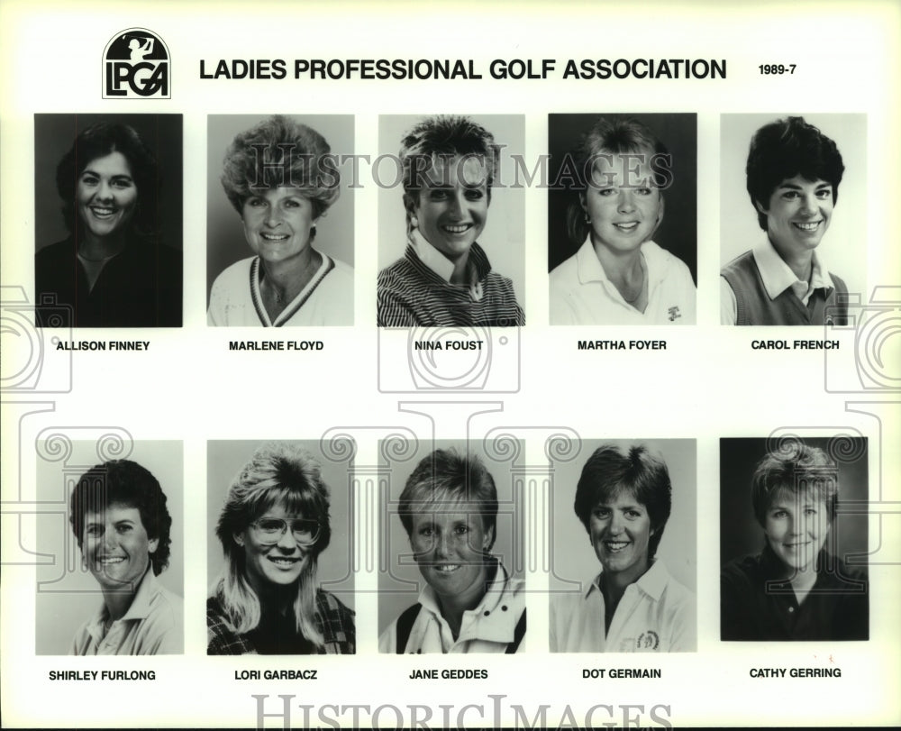 1989 Press Photo Members of the Ladies Professional Golf Association- Historic Images