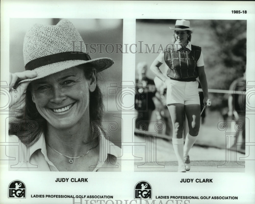 1985 Press Photo Ladies Professional Golfer Judy Clark. - hcs09793- Historic Images