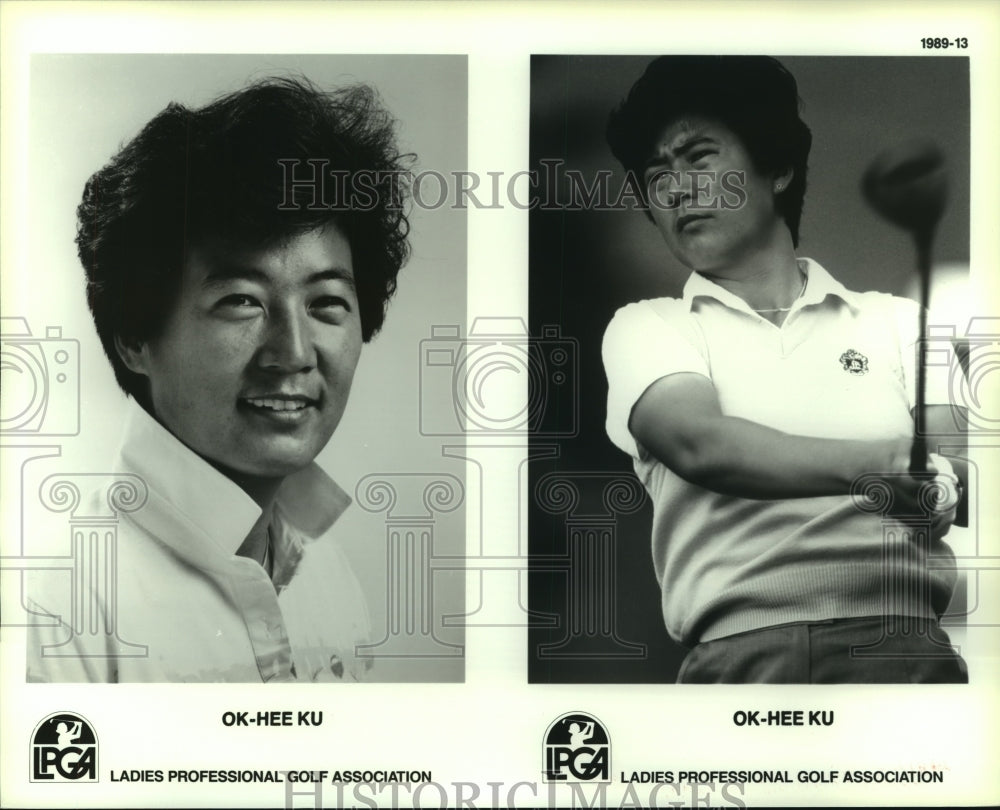 1989 Press Photo Ladies professional golfer Ok-Hee Ku. - hcs09812- Historic Images