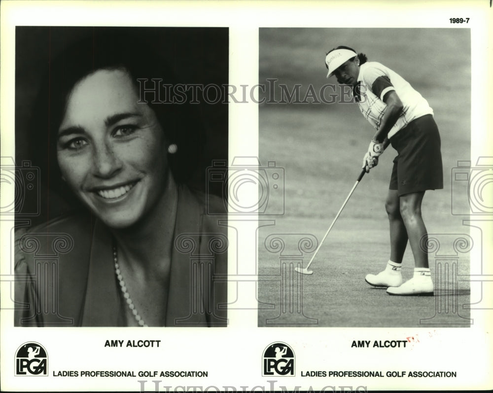 1989 Press Photo Ladies professional golfer Amy Alcott. - hcs09818- Historic Images