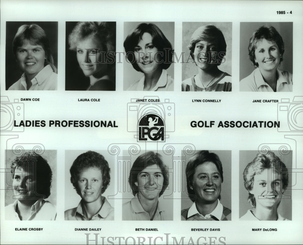 1985 Press Photo Members of the Ladies Professional Golf Association- Historic Images