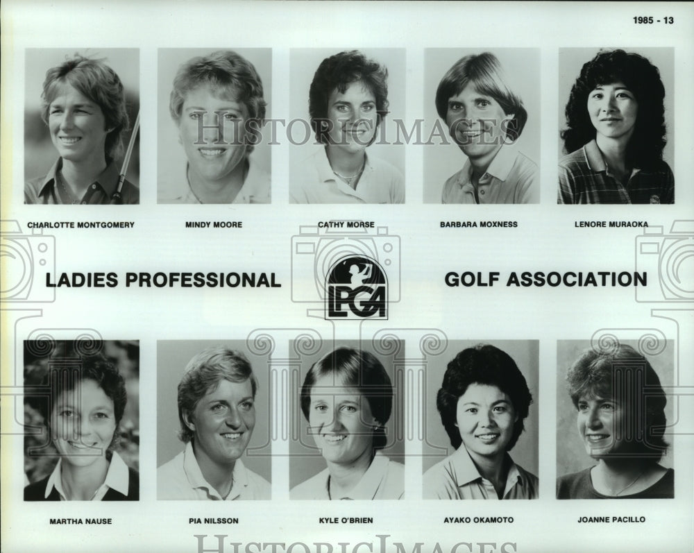 1985 Press Photo Members of the Ladies Professional Golf Association- Historic Images