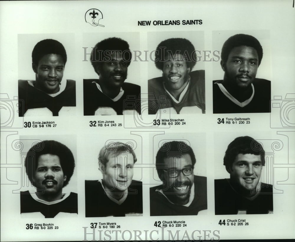 Press Photo Members of the New Orleans Saints football team. - hcs09852- Historic Images