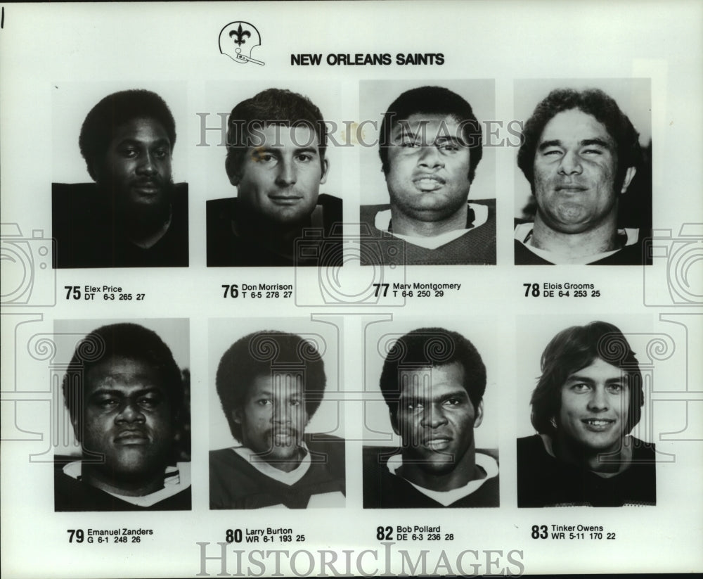 Press Photo Members of the New Orleans Saints football team - hcs09861- Historic Images