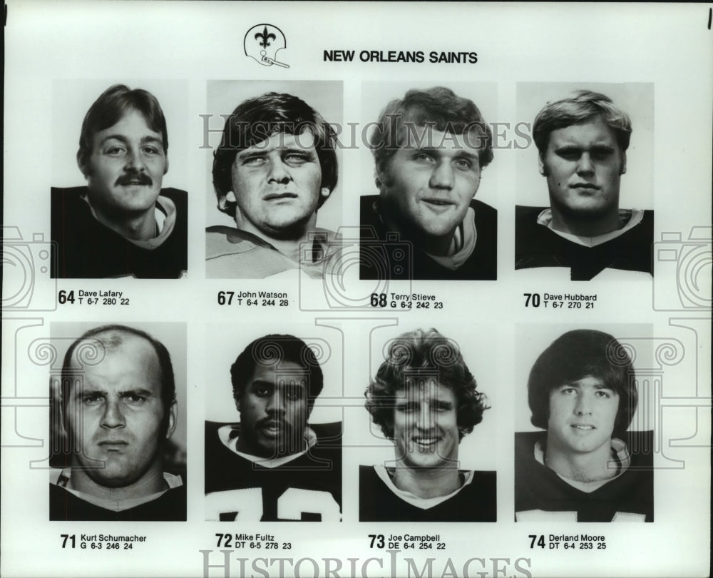 Press Photo Members of the New Orleans Saints football team - hcs09862- Historic Images