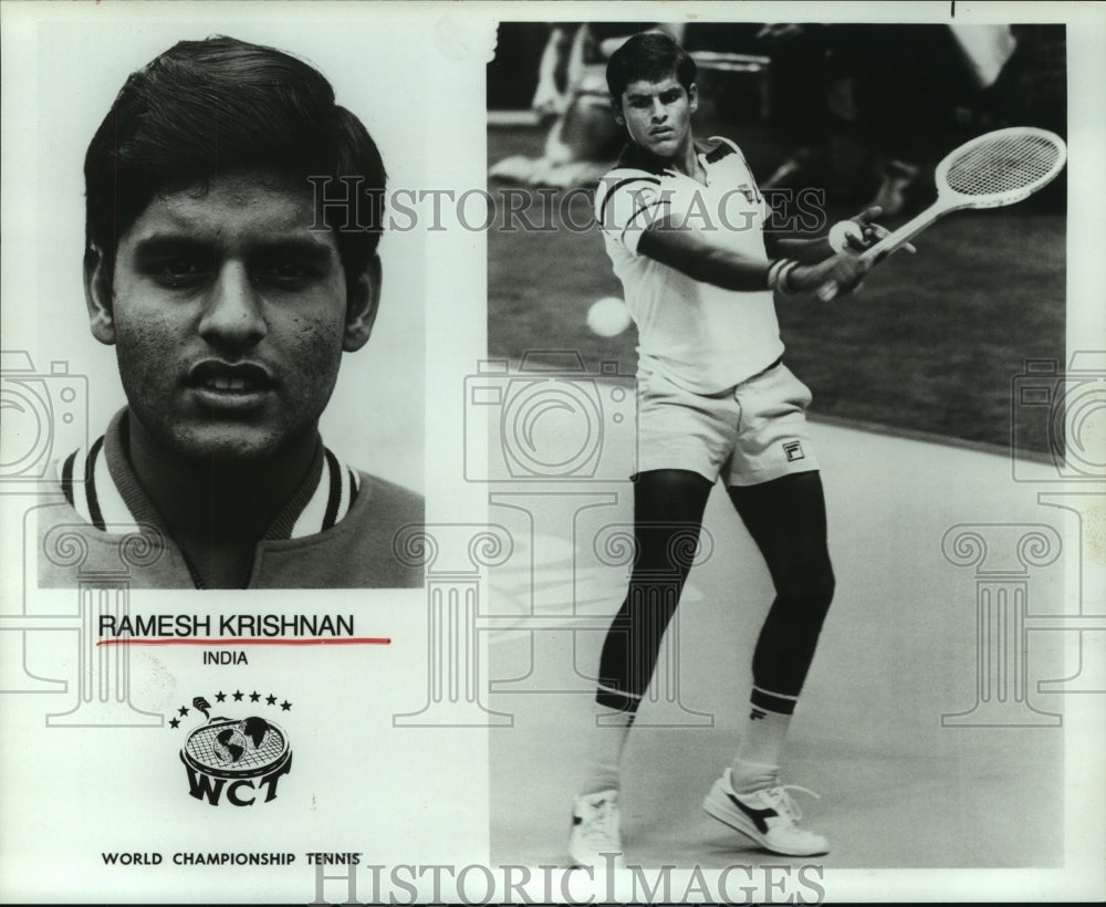 1985 Press Photo Professional tennis player Ramesh Krishnan of India.- Historic Images