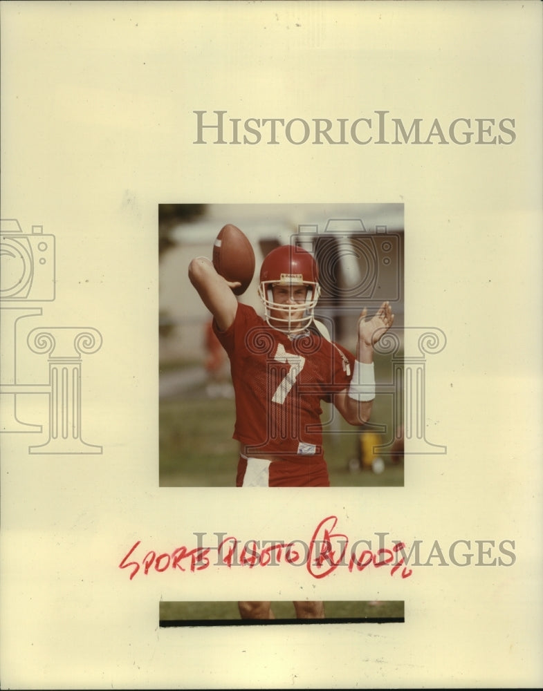 1990 Press Photo University of Houston&#39;s David Klingler ready to take reigns.- Historic Images