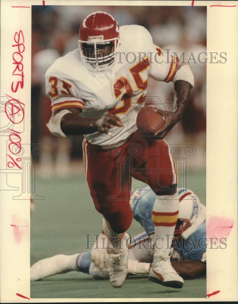 1989 Press Photo Christian Okoye tops Kansas City rushers in ground yards- Historic Images