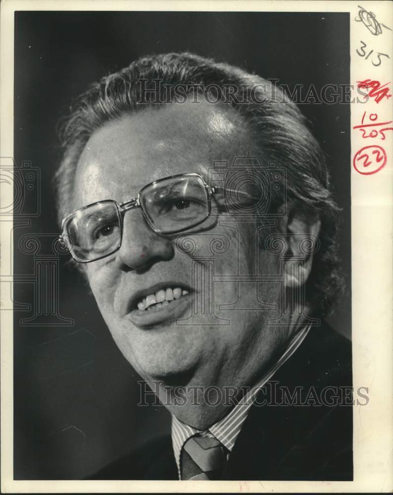 1972 Press Photo Larry O&#39;Brien, chairman of the National Democratic Party- Historic Images