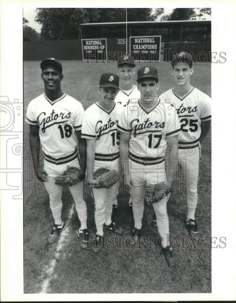 1989 Press Photo No-hit pitchers for the San Jacinto College baseball team- Historic Images