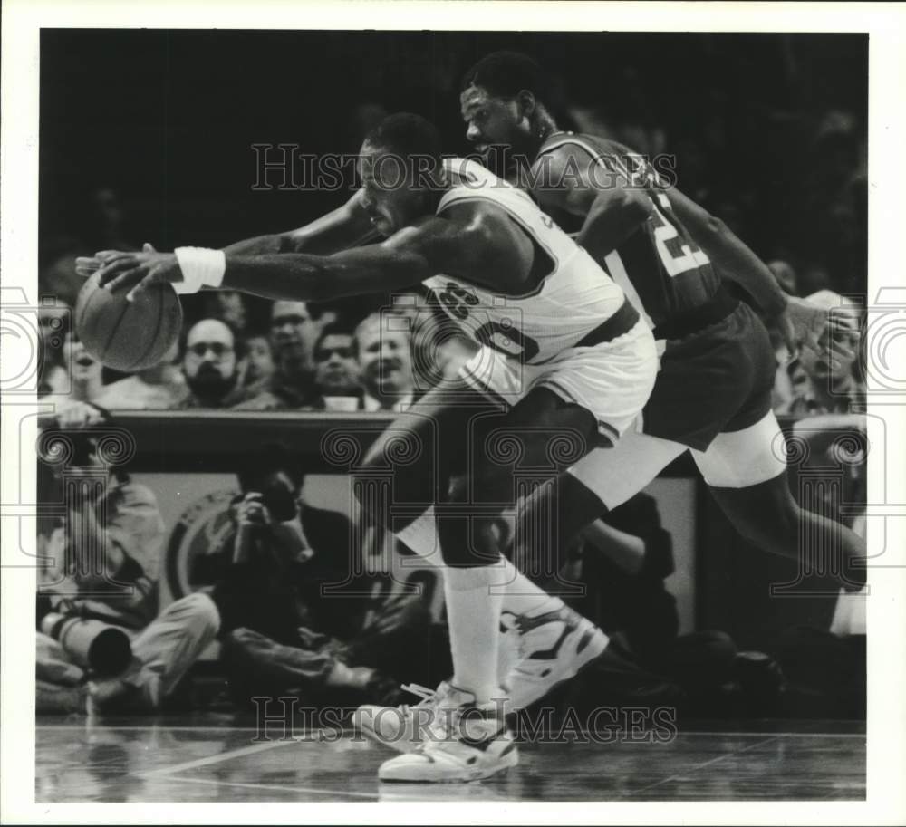 1989 Press Photo Purvis Short, Basketball&#39;s Houston Rockets, Vs LA Clippers- Historic Images