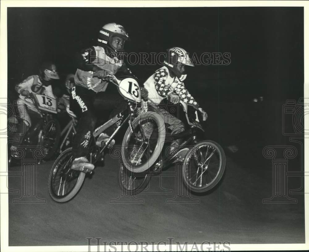 1983 Press Photo Young riders participate in a bicycle race - hcs11245