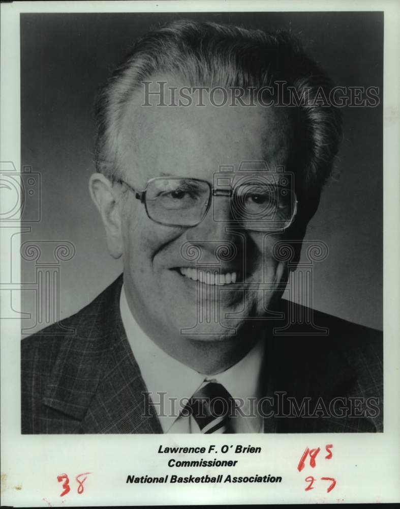 1983 Press Photo National Basketball Association Commissioner Lawrence O&#39;Brien- Historic Images