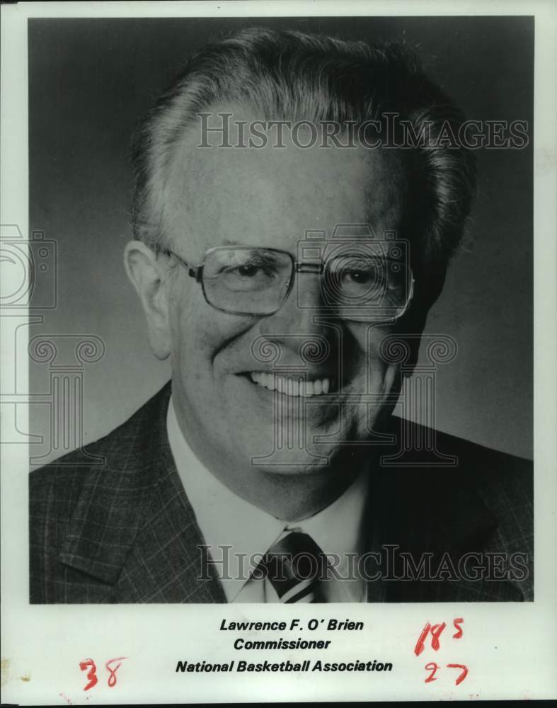 1983 Press Photo National Basketball Association Commissioner Lawrence O'Brien- Historic Images