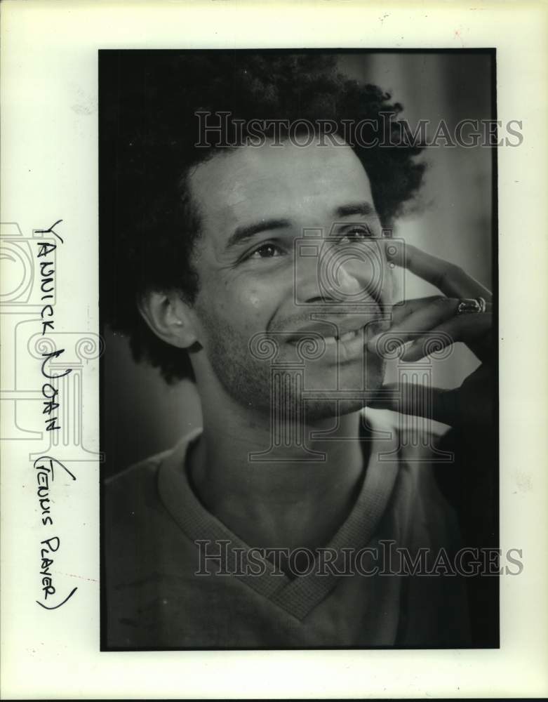 1986 Press Photo Professional tennis player Yannick Noah to skip U.S. Open.- Historic Images