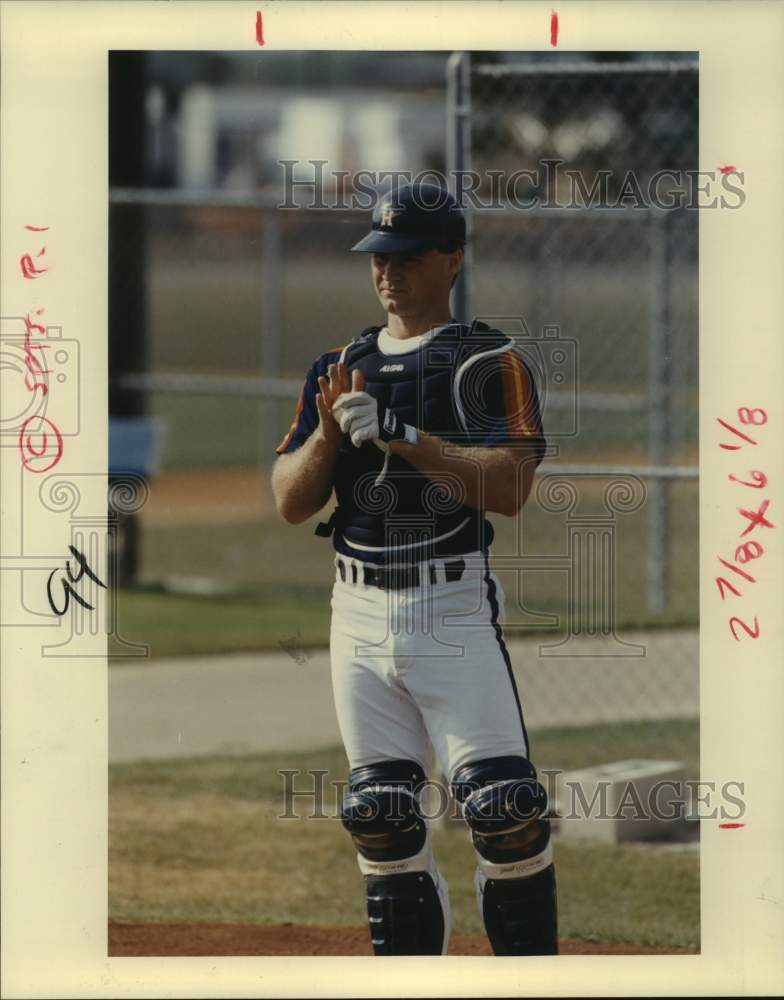 1991 Press Photo Houston Astros call up catcher Scott Servias from Tucson.- Historic Images