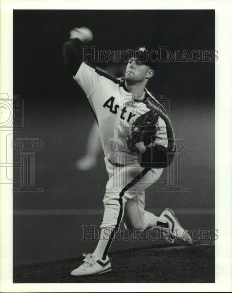 1991 Press Photo Astros&#39; pitcher Pete Harnish delivers a pitch. - hcs11690- Historic Images