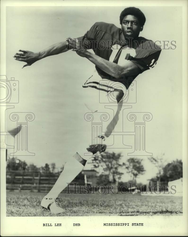 1976 Press Photo Mississippi State defensive half back Bill Lee. - hcs12073- Historic Images