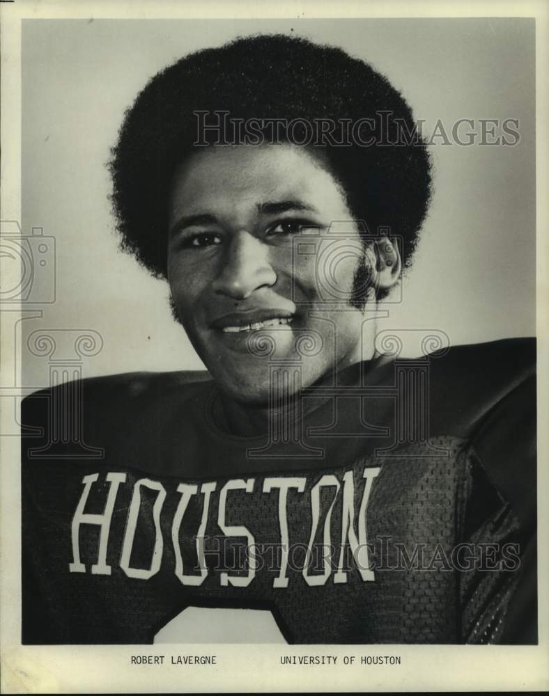 1975 Press Photo University of Houston football player Robert Lavergne.- Historic Images