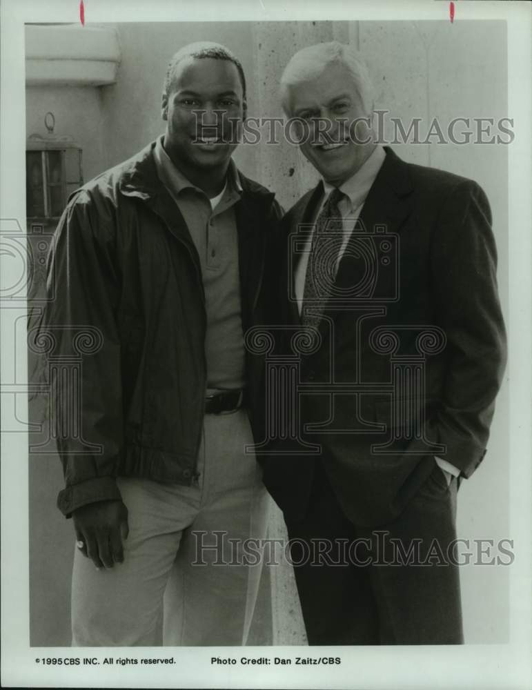 1995 Press Photo Bo Jackson to appear with Dick Van Dyke on Diagnosis Murder.- Historic Images