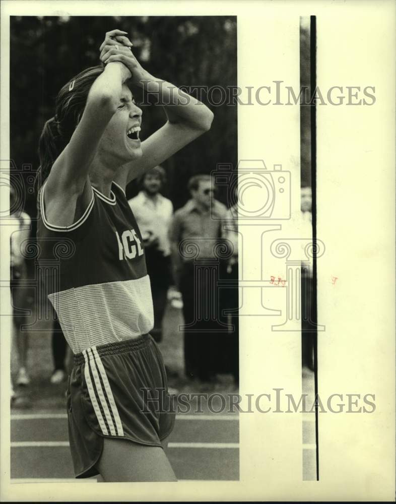 1980 Press Photo 800 meter women&#39;s race winner, Disa Lewis of Rice University.- Historic Images