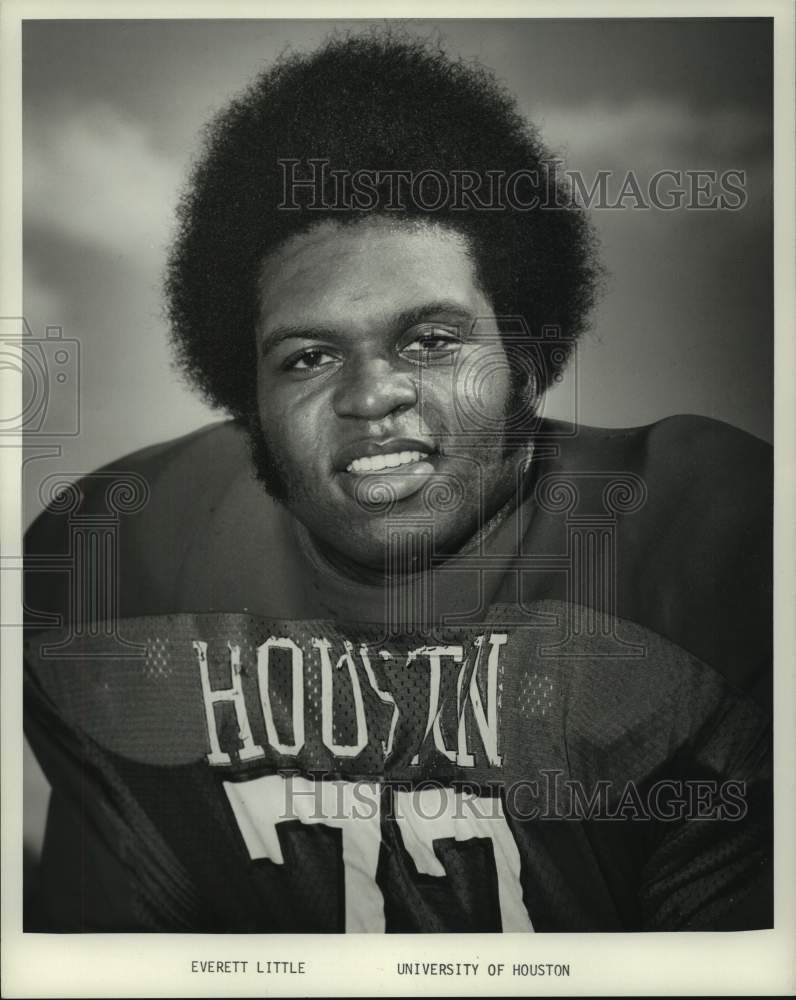 1977 Press Photo University of Houston football player Everett Little.- Historic Images