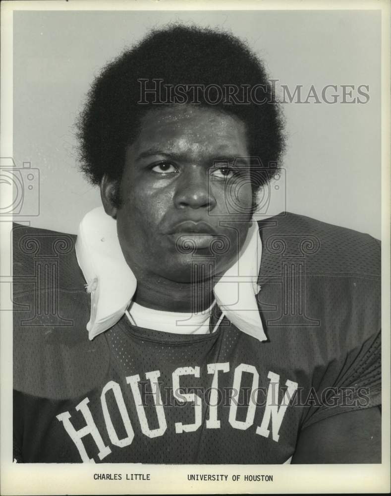 1977 Press Photo University of Houston football player Charles Little.- Historic Images