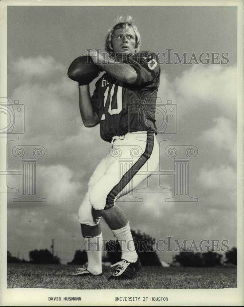 1977 Press Photo University of Houston football player David Husmann.- Historic Images