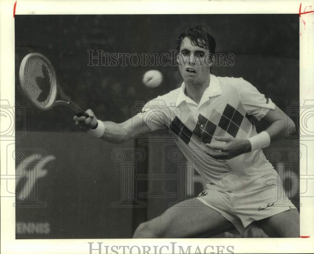 1982 Press Photo Tennis&#39; world No. 2 ranked player Ivan Lendl at River Oaks.- Historic Images