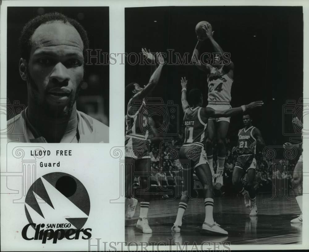 1979 Press Photo San Diego Clippers&#39; guard Lloyd Free. - hcs12775- Historic Images