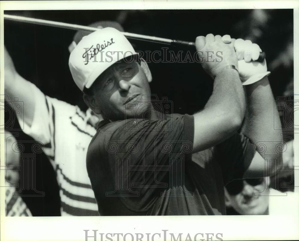 1992 Press Photo Fulton Allem drives ball down middle on 530 yard No. 13.- Historic Images