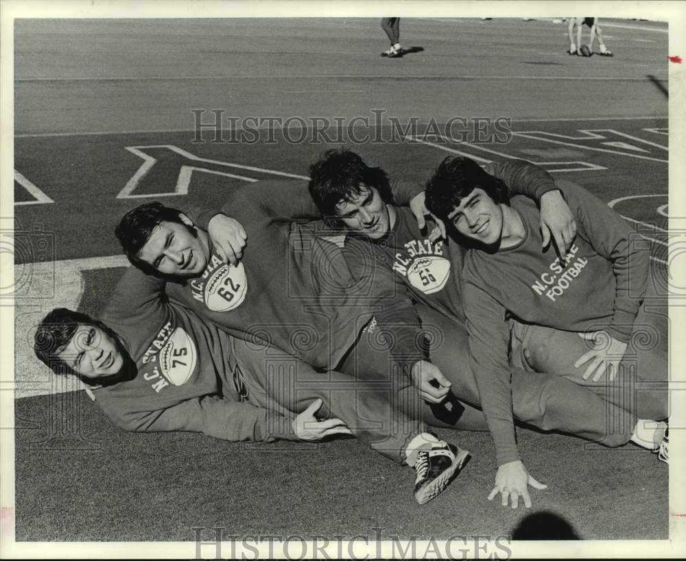 1974 Press Photo Group of NC State football player receive All-ACC honors.- Historic Images