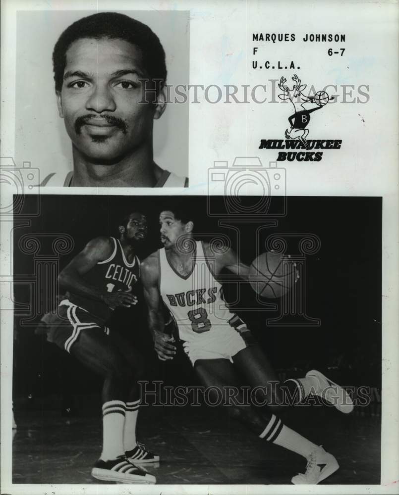 1983 Press Photo Milwaukee Bucks forward, 6&#39;-7&quot;, Marques Johnson from UCLA.- Historic Images