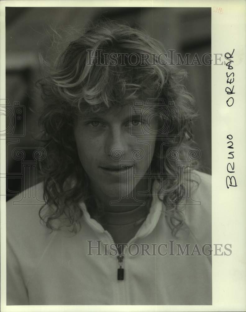 1986 Press Photo Professional tennis player Bruno Oresar of Yugoslavia.- Historic Images
