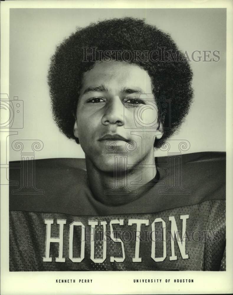 1979 Press Photo University of Houston football player Kenneth Perry.- Historic Images