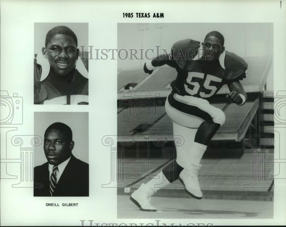 1985 Press Photo Texas A&amp;M University football player Oneill GIlbert.- Historic Images