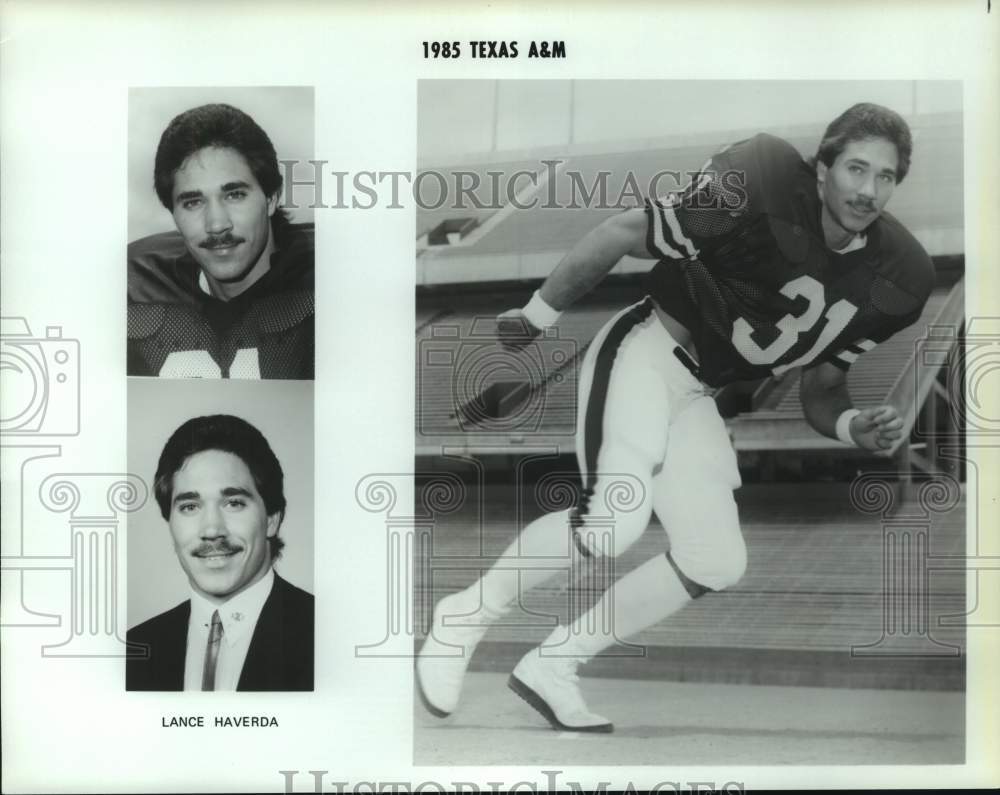 1985 Press Photo Texas A&amp;M University football player Lance Haverda. - hcs13767- Historic Images