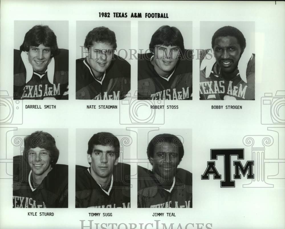 1982 Press Photo Members of the Texas A&amp;M University football team. - hcs13774- Historic Images