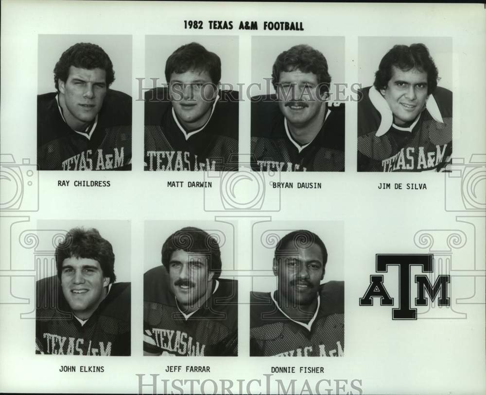 1982 Press Photo Members of the Texas A&amp;M University football team. - hcs13808- Historic Images