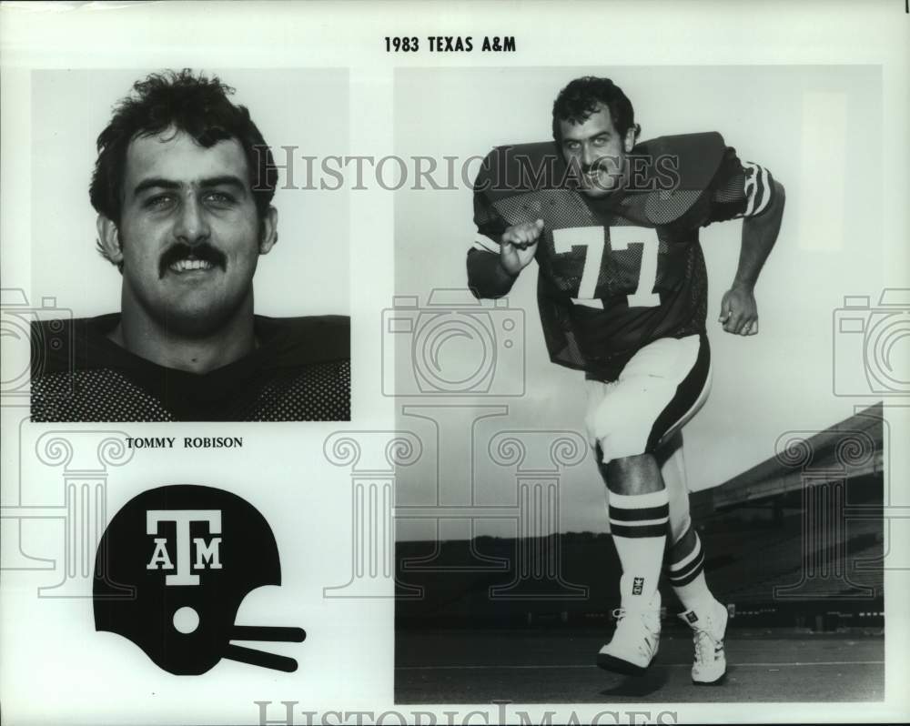 1983 Press Photo Texas A&M University football player Tommy Robison. - hcs13814- Historic Images